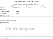 Bảng tính Excel nhật ký thi công xây dựng đầy đủ