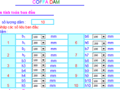 Download file excel tính coffa Dầm – Sàn mái – Cột