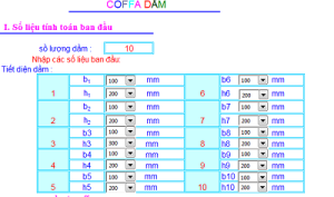 Download file excel tính coffa Dầm - Sàn mái - Cột