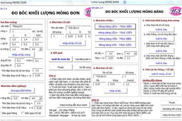 Phần mềm Tôi bóc khối lượng - KS Uông Thắng