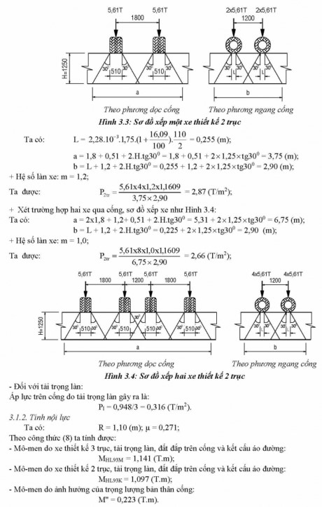 Phương pháp tính toán kết cấu cống tròn BTCT theo 22 TCN 272-05