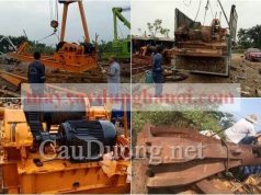 Thi công khoan cọc nhồi bằng máy khoan đập cáp