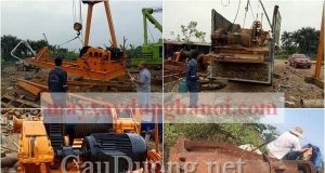 Thi công khoan cọc nhồi bằng máy khoan đập cáp