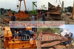 Thi công khoan cọc nhồi bằng máy khoan đập cáp