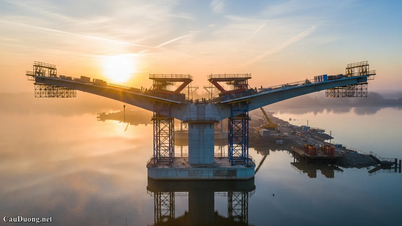 Quy tr&igrave;nh thi c&ocirc;ng cầu b&ecirc; t&ocirc;ng cốt th&eacute;p