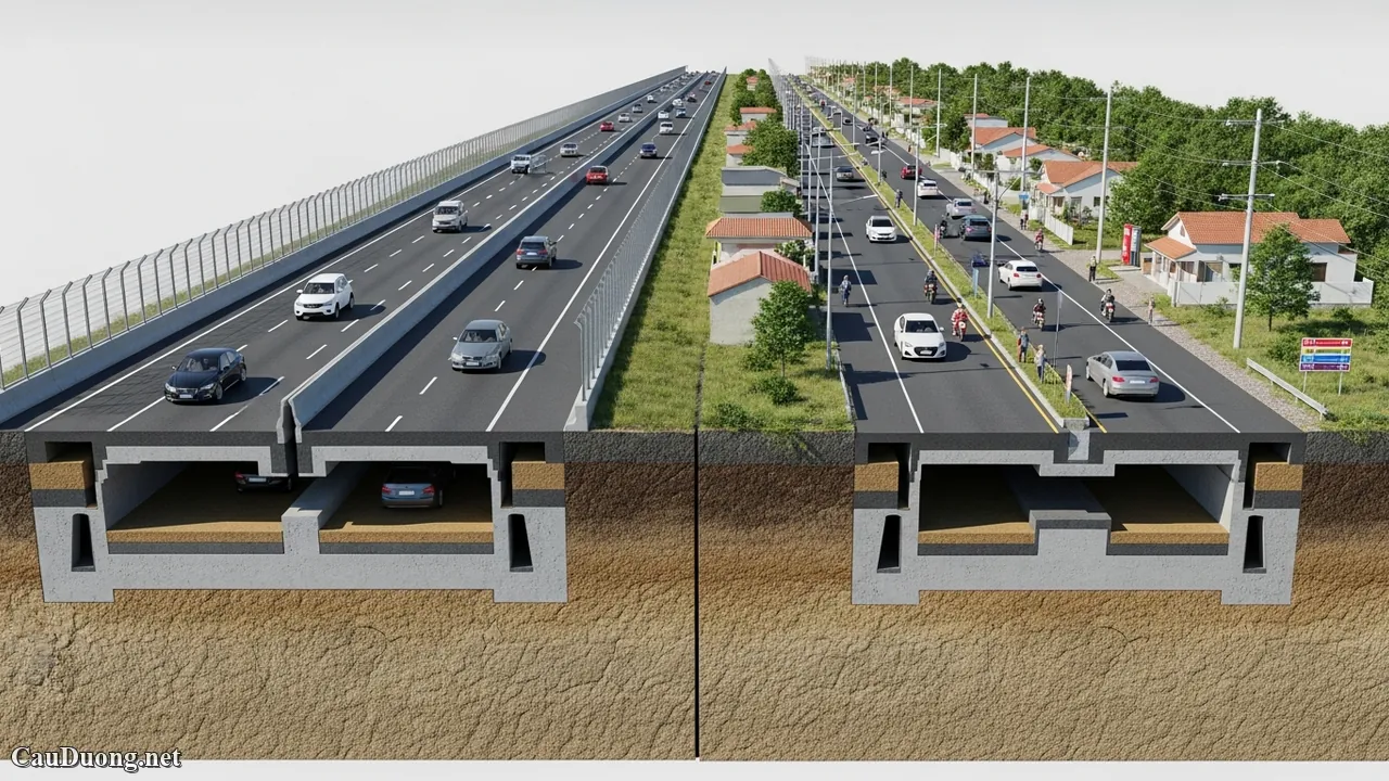 So sánh Đường Cao Tốc và Đường Quốc Lộ tại Việt Nam So sánh Đường Cao Tốc và Đường Quốc Lộ tại Việt Nam