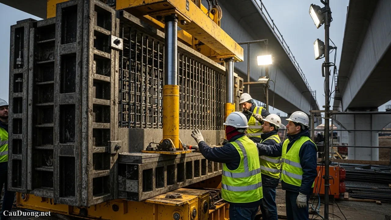 C&ocirc;ng nghệ đ&uacute;c hẫng c&acirc;n bằng (Balanced Cantilever) trong x&acirc;y cầu