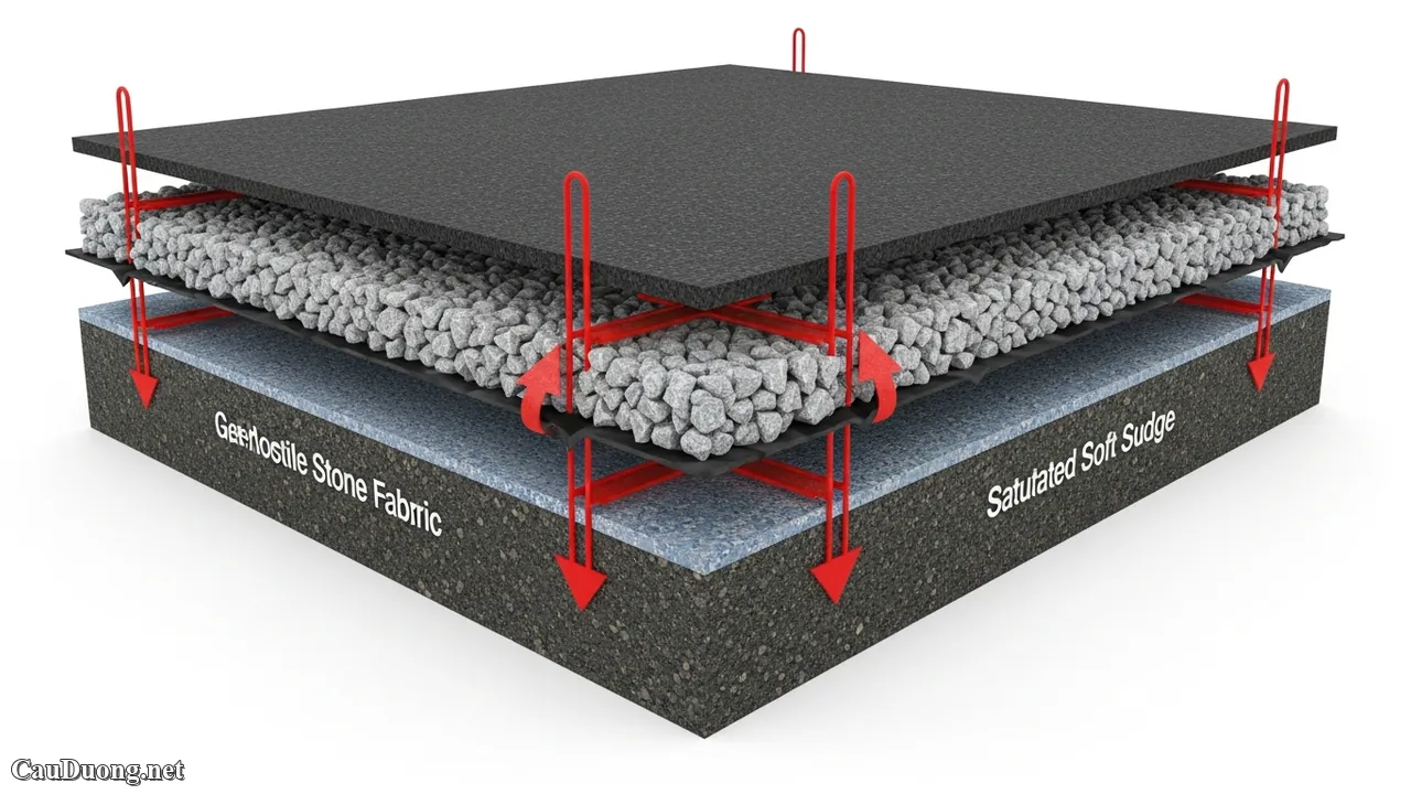 Geotextile (vải địa kỹ thuật) v&agrave; ứng dụng trong đường bộ