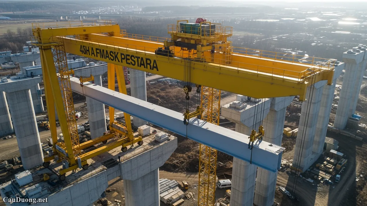 Kỹ thuật lao lắp dầm Super-T, dầm I và dầm hộp trong thi công công trình cầu hiện đại
