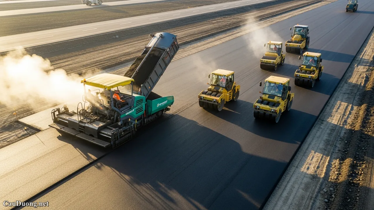 Quy tr&igrave;nh thi c&ocirc;ng thảm b&ecirc; t&ocirc;ng nhựa n&oacute;ng