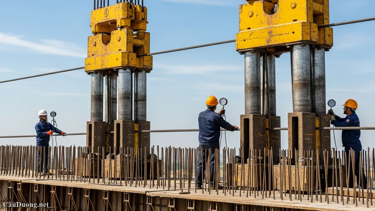 Th&eacute;p dự ứng lực (PC Strand) v&agrave; vai tr&ograve; trong thi c&ocirc;ng cầu