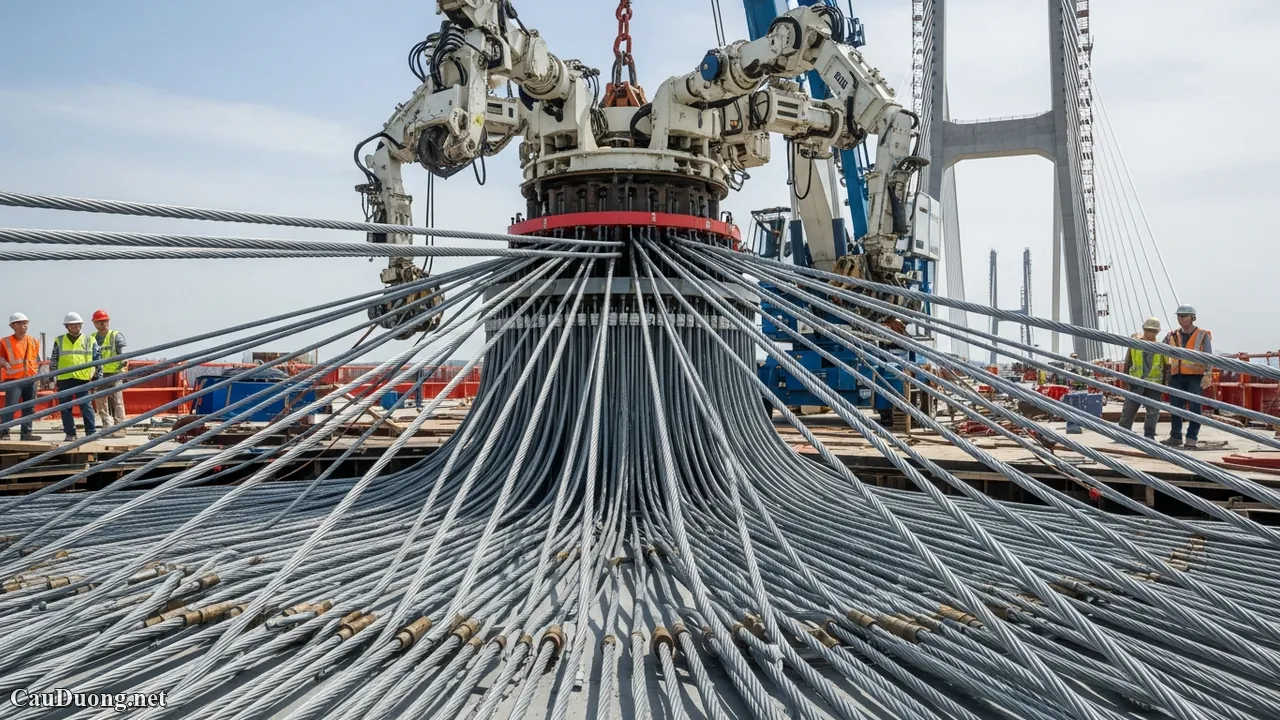 Thi C&ocirc;ng Cầu D&acirc;y Văng: Giải Ph&aacute;p C&ocirc;ng Nghệ V&agrave; Biện Ph&aacute;p Thi C&ocirc;ng Ti&ecirc;n Tiến