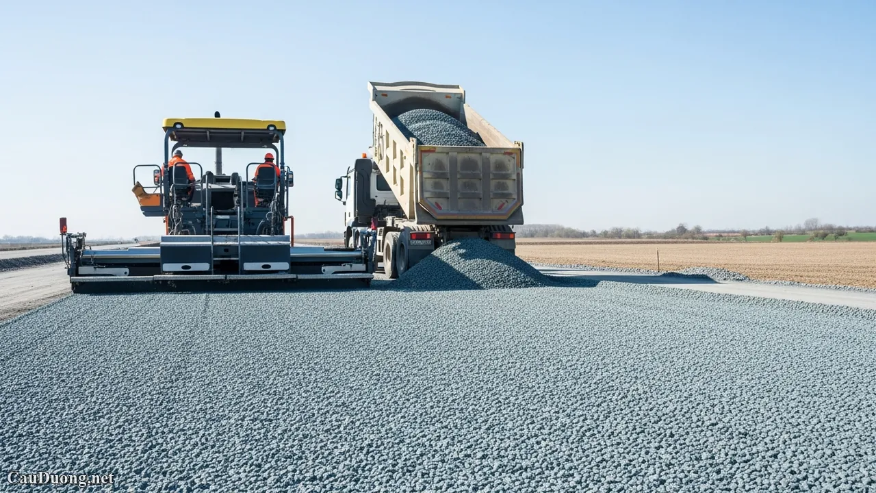 Thi Công Lớp Móng Cấp Phối Đá Dăm